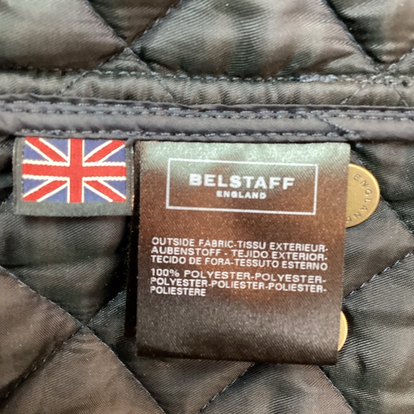 Belstaff Reversible Mens XL Quilted Snap Front Vest Navy - Picture 12 of 16